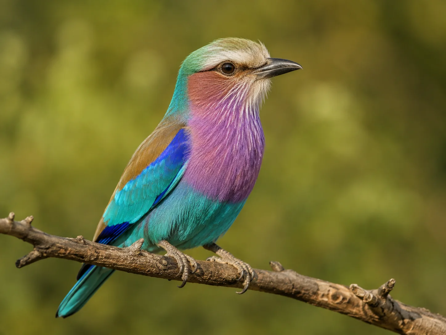 Colourful bird perched in natural habitat